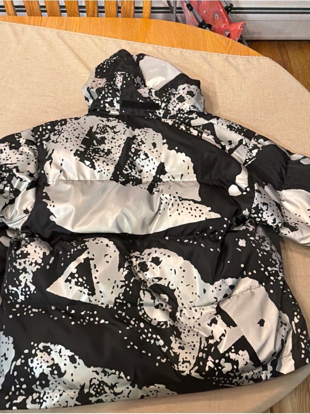 Men’s & White Puffer Jacket with Hood